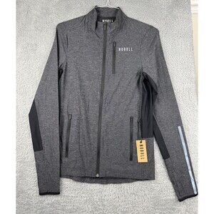 NOBULL 4-Way Stretch Woven Jacket Mens Graphite Grey Size Small NWT